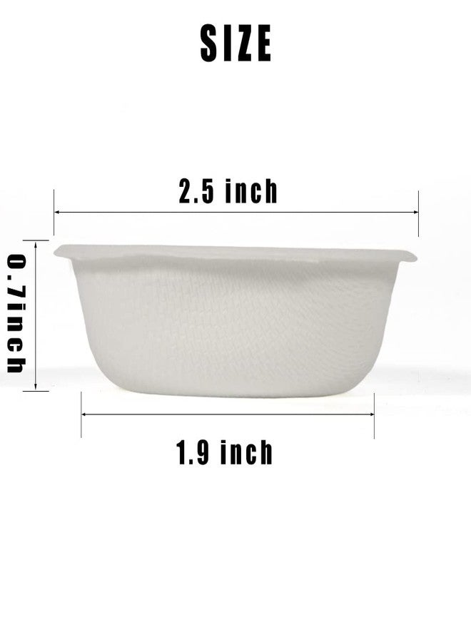 WOLEDOE 100Pcs Biodegradable Crested Gecko Food Cups, 1oz Reptile Feeding Dish - Image 2